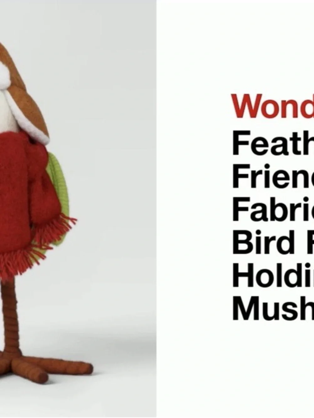 Target Wondershop Featherly Friends Acorn Fabric Christmas Bird Figurine 2024
